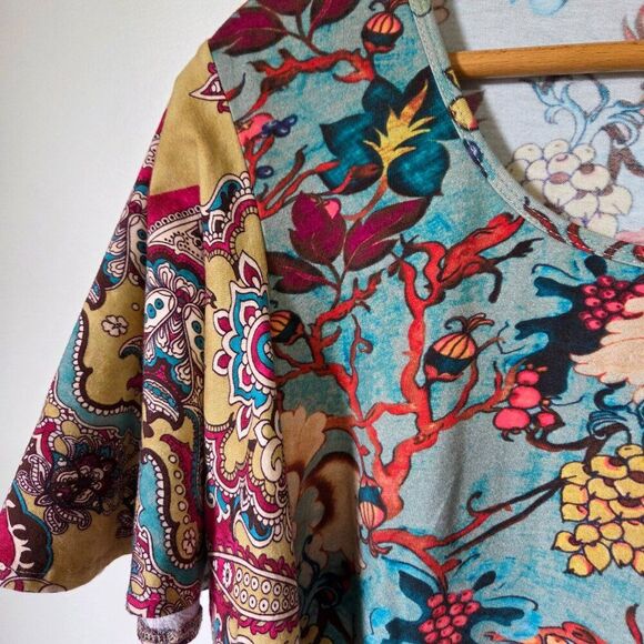 NEVER WORN PARSLEY & SAGE BOHO FLORAL FLUTTER SLEEVES TOP SIZE SMALL - Picture 6 of 15